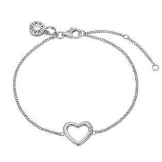 Christina Open Heart kæde med et hjerte og topazer, model 601-S10 køb det billigst hos Guldsmykket.dk her